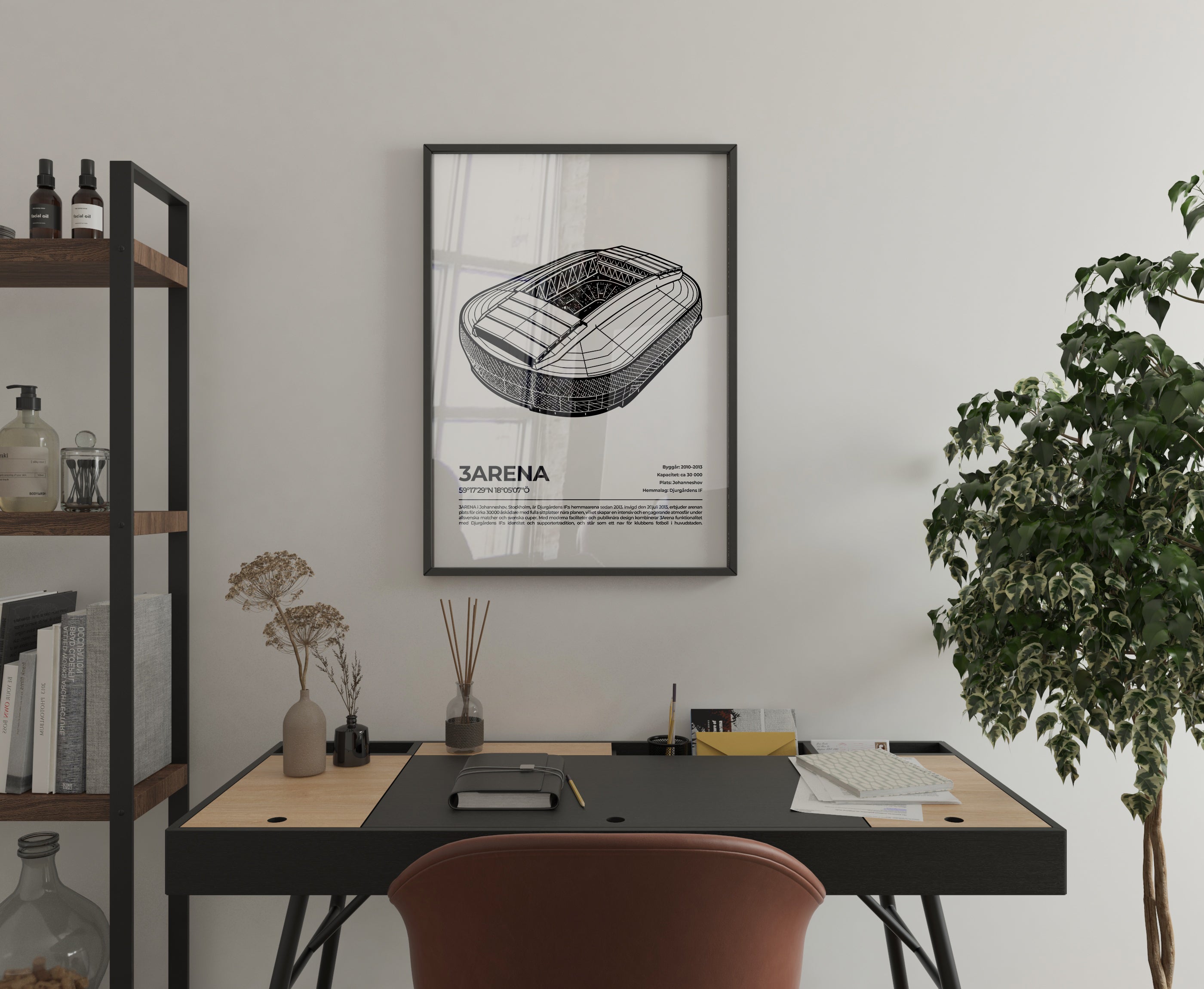 3Arena Stockholm Poster – Fotbollsarena i Stockholm (hemmaarena för Djurgårdens IF)