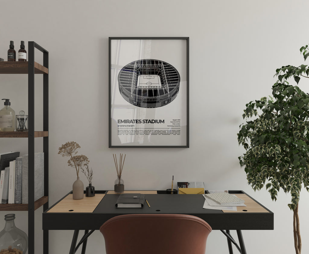 Emirates Stadium London Poster – Fotbollsarena i London (hemmaarena för Arsenal FC)