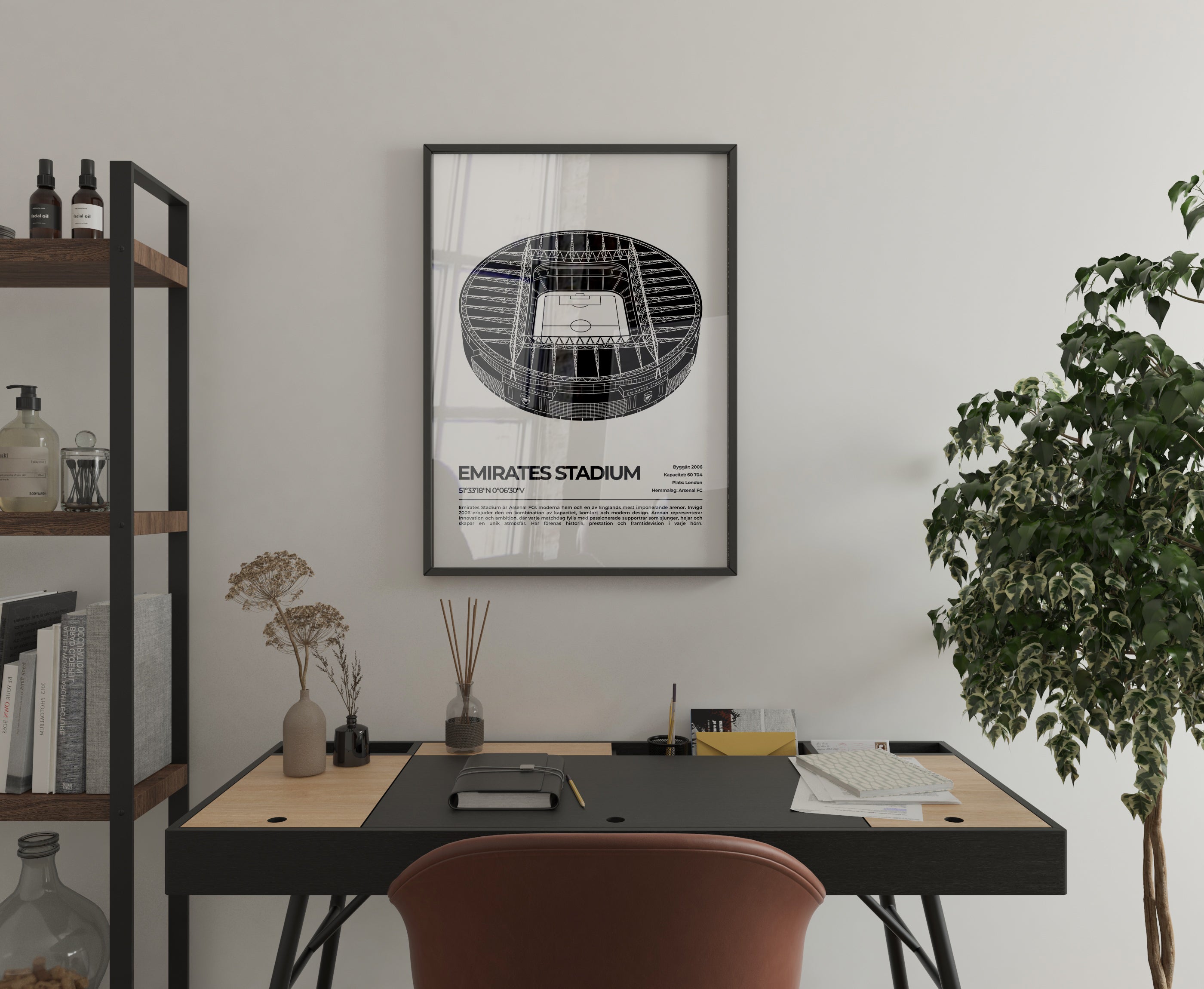 Emirates Stadium London Poster – Fotbollsarena i London (hemmaarena för Arsenal FC)