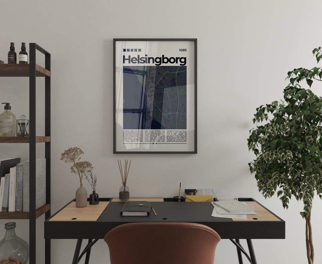 Helsingborg Stadskarta Poster