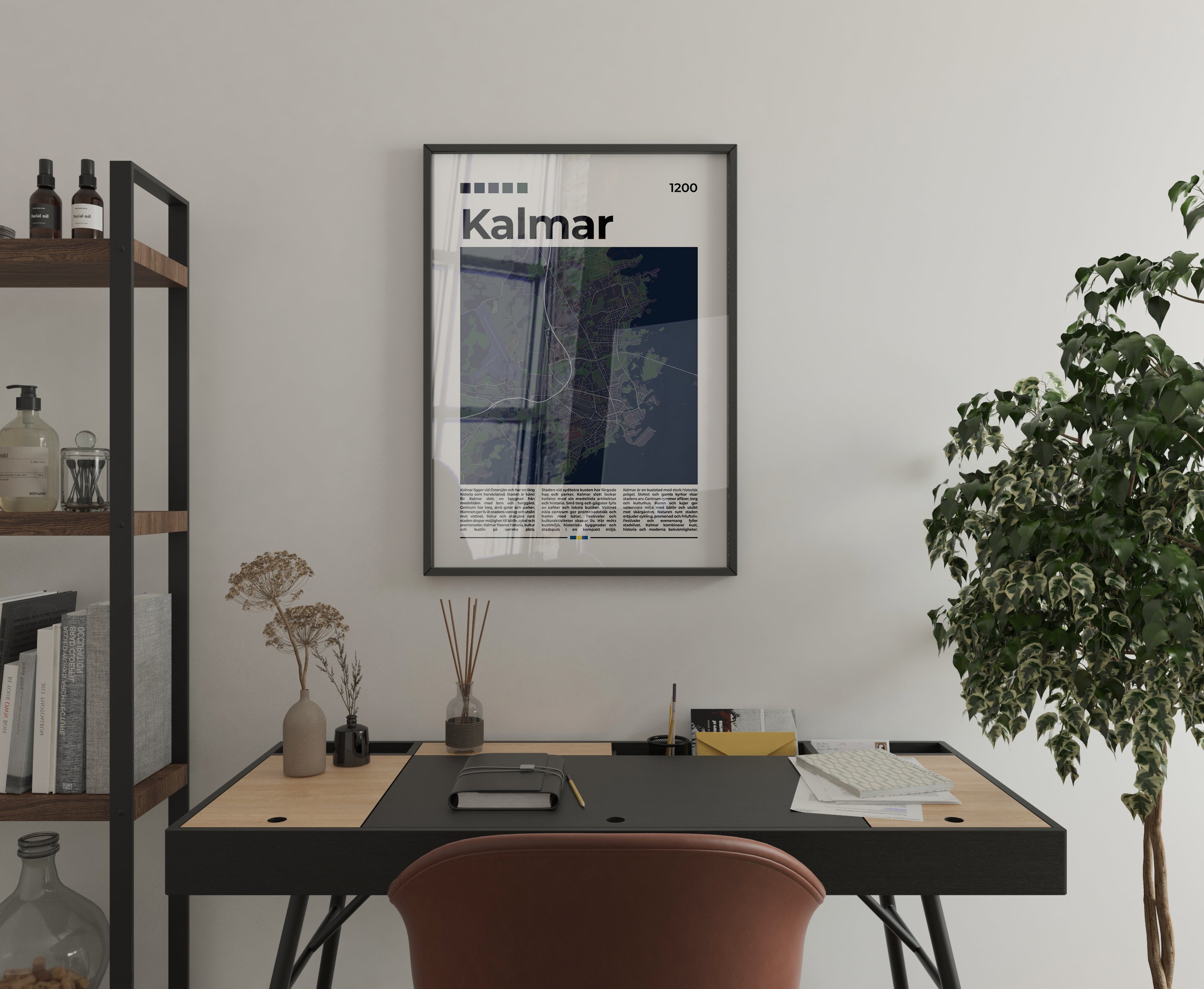 Kalmar Stadskarta Poster