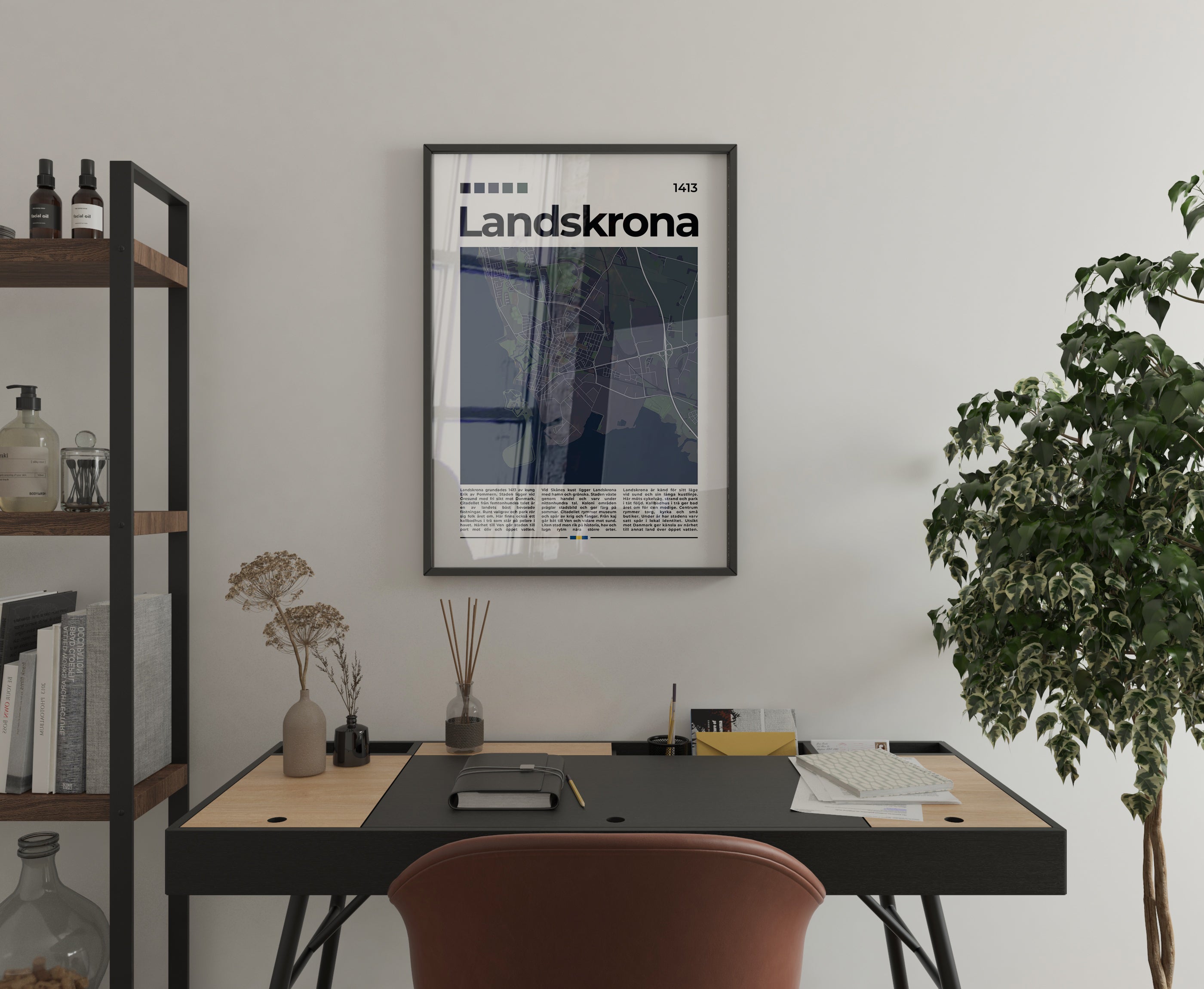 Landskrona Stadskarta Poster