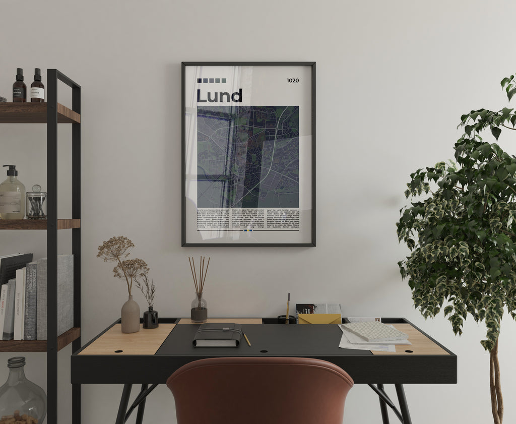 Lund Stadskarta Poster