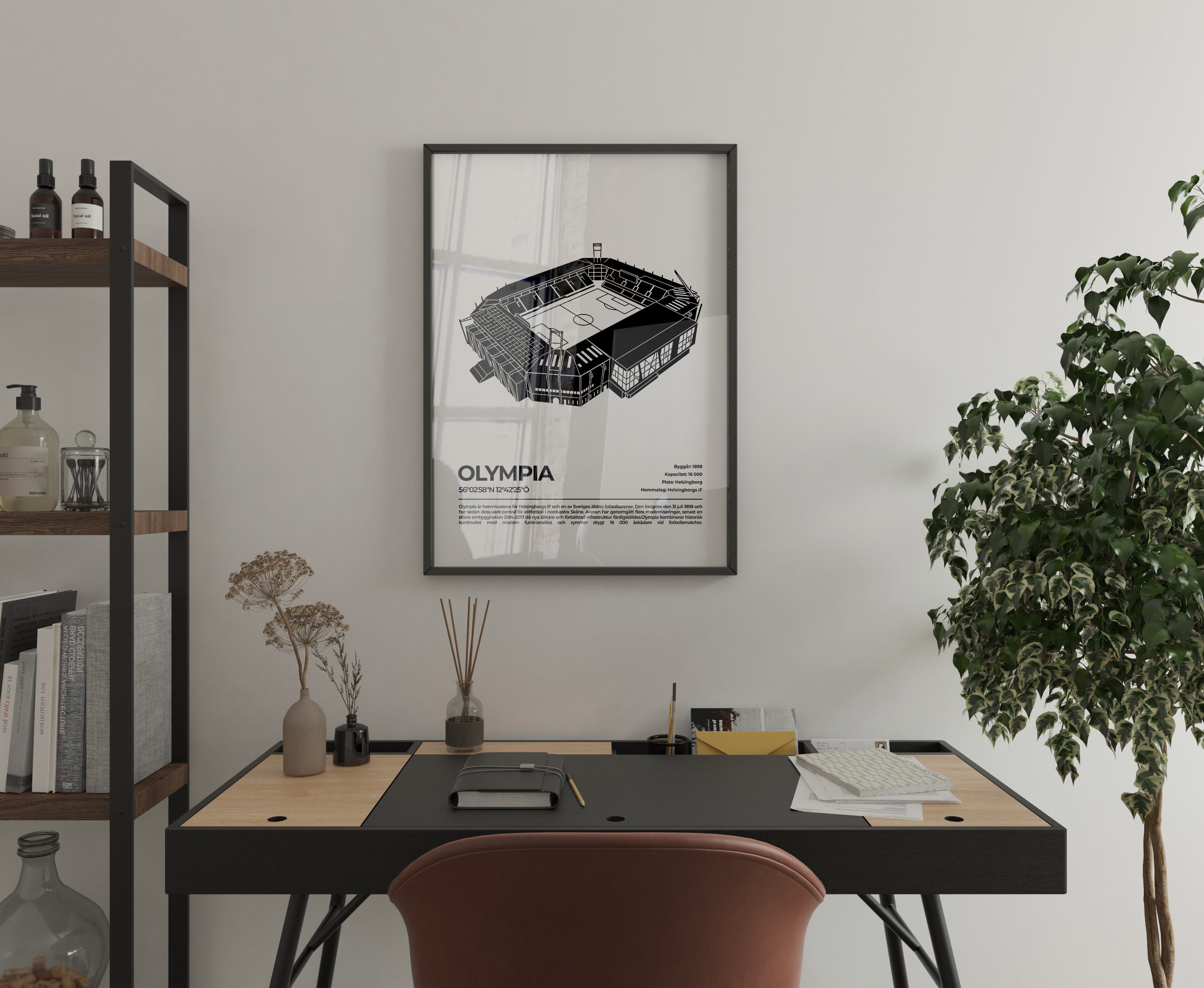 Olympia Helsingborg Poster – Klassisk fotbollsarena (hemmaarena för Helsingborgs IF)