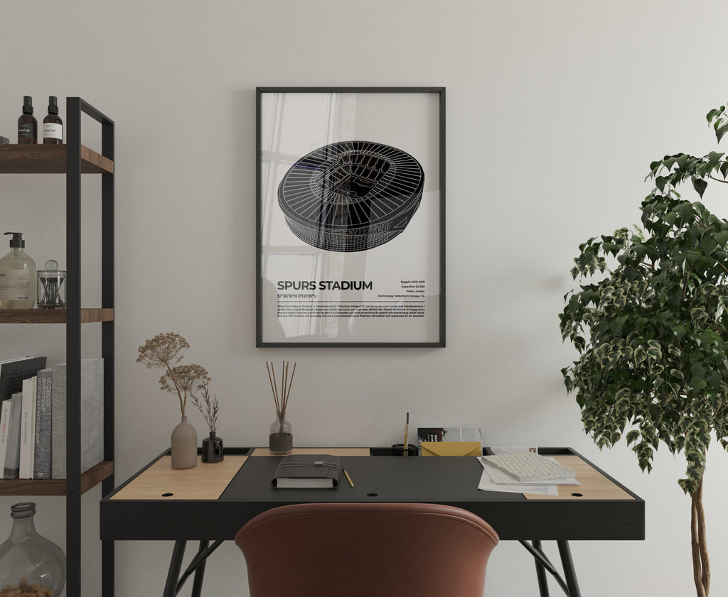 Tottenham Hotspur Stadium London Poster – Modern arena (hemmaarena för Tottenham Hotspur)