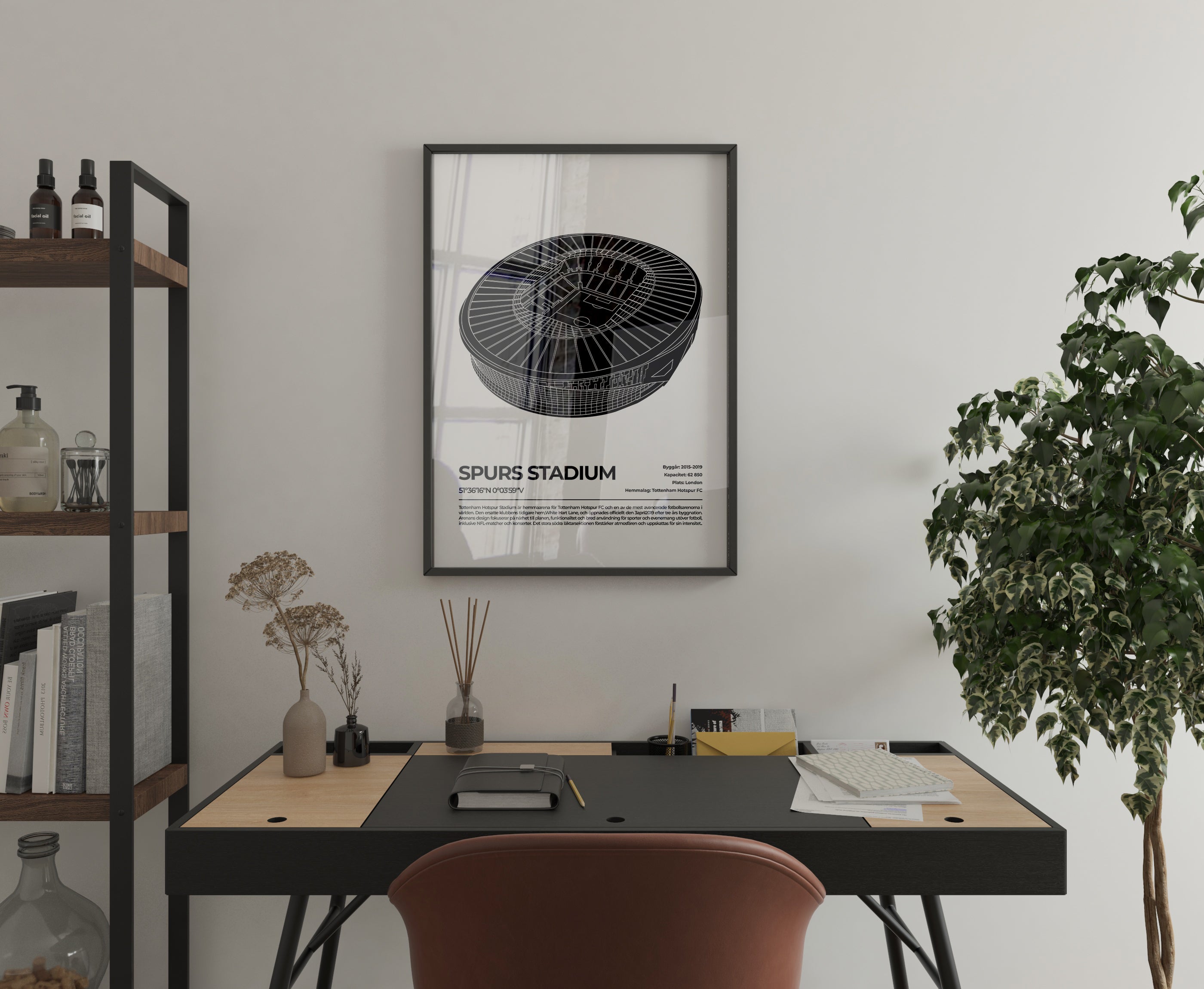Tottenham Hotspur Stadium London Poster – Modern arena (hemmaarena för Tottenham Hotspur)