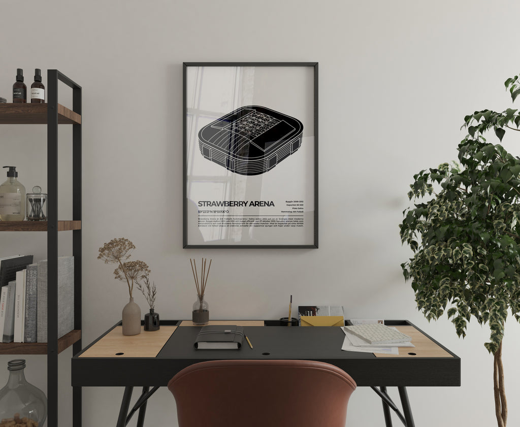Strawberry Arena Solna Poster – Nationalarena (hemmaarena för AIK)