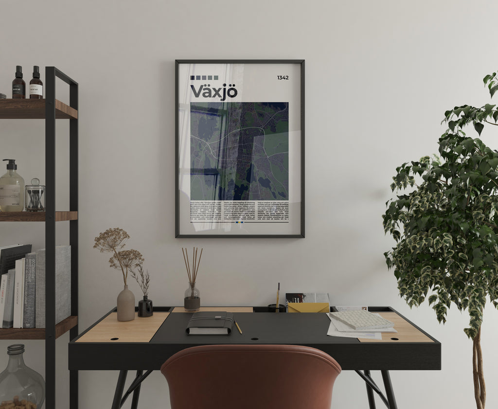 Växjö Stadskarta Poster