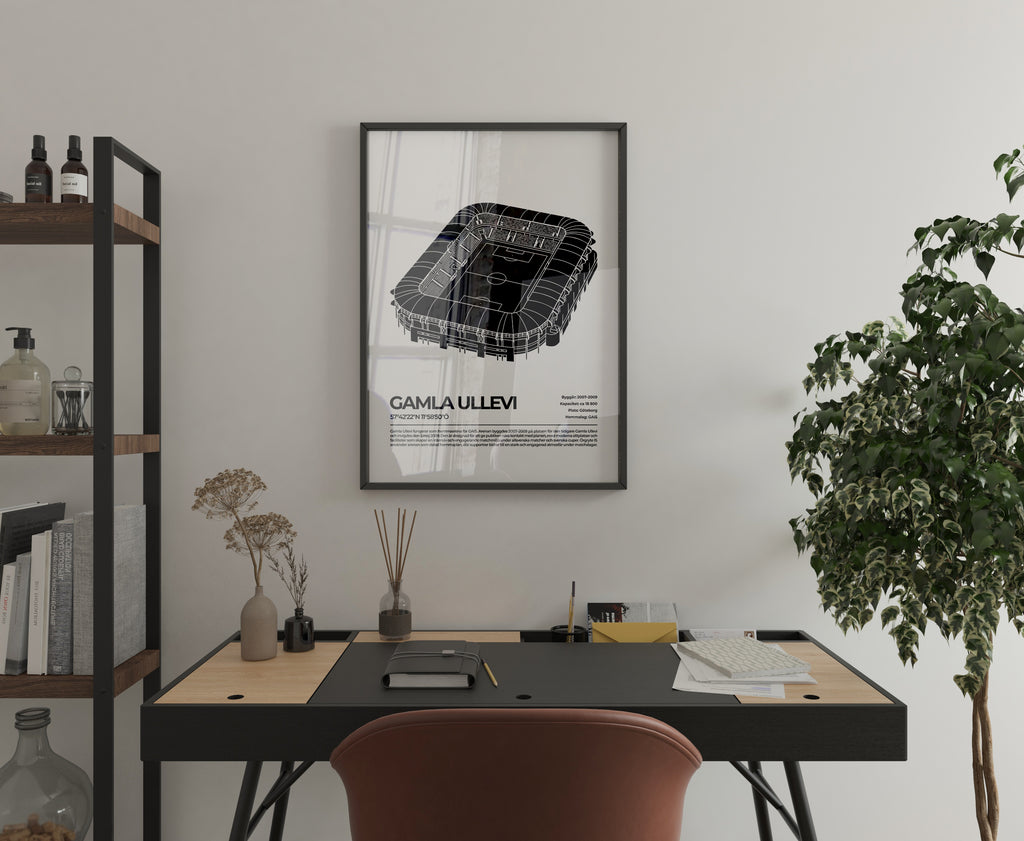 Gamla Ullevi Göteborg Poster – Klassisk fotbollsarena (hemmaarena för GAIS)