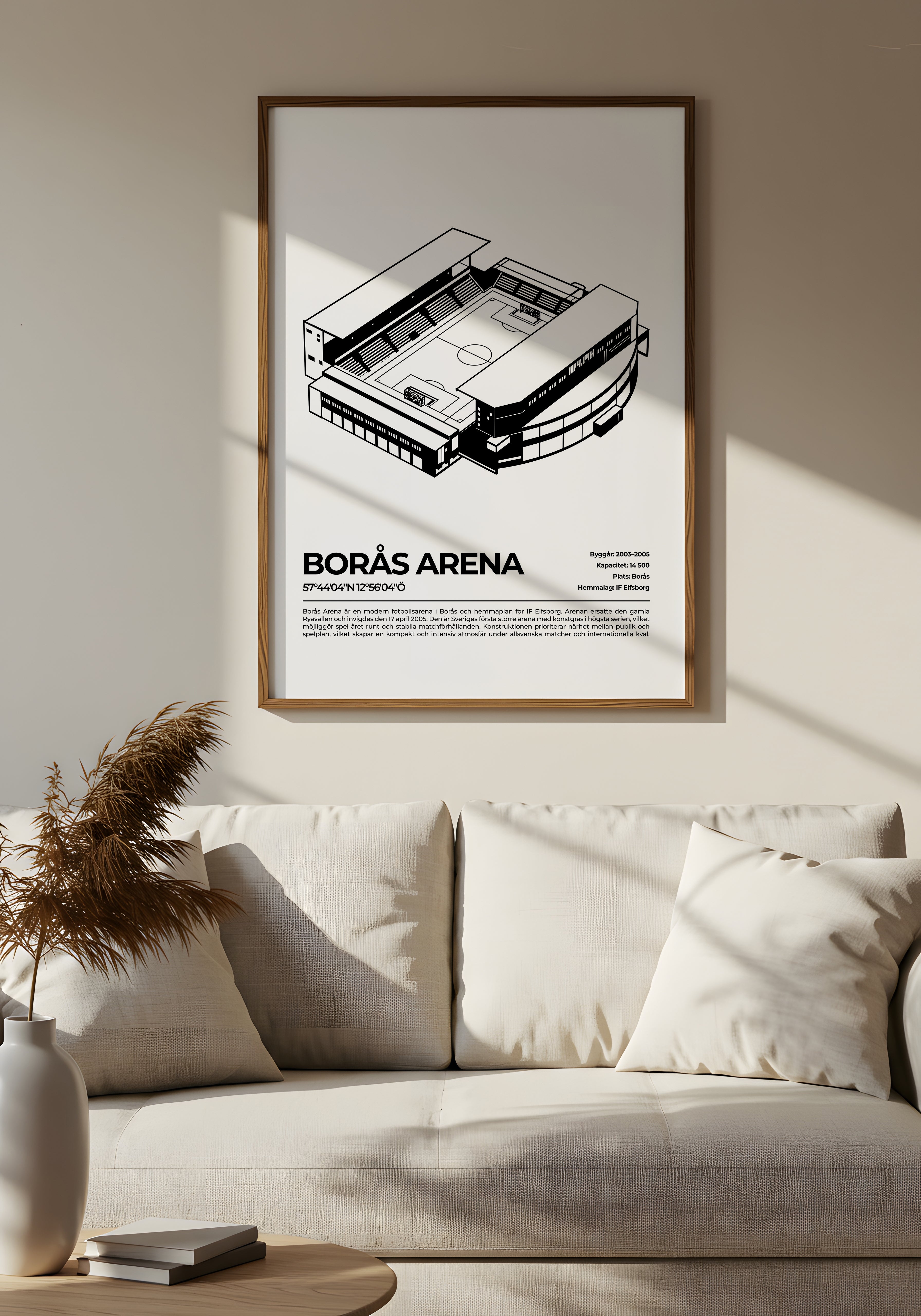 Borås Arena Poster – Fotbollsarena i Borås (hemmaarena för IF Elfsborg)