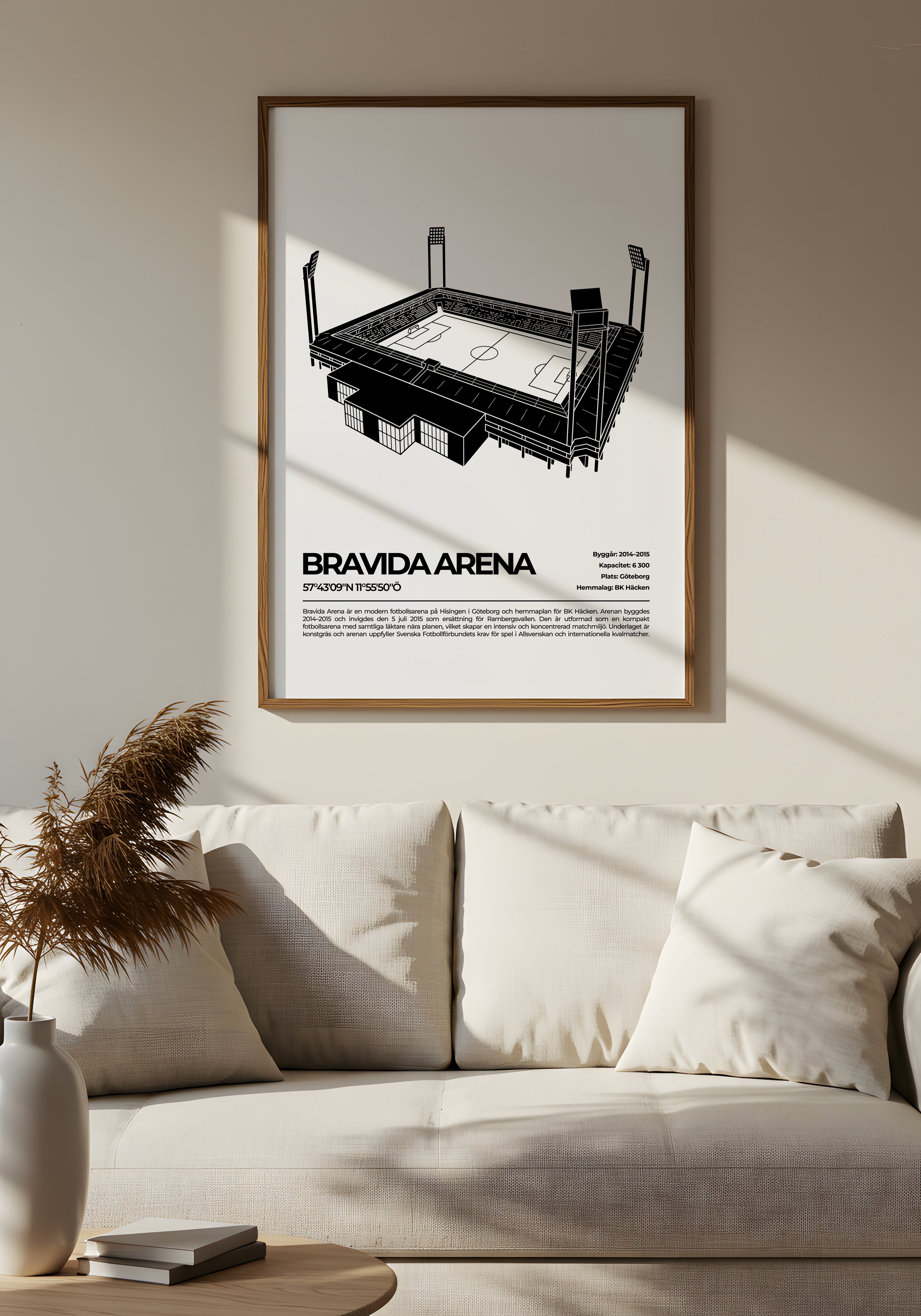Bravida Arena Göteborg Poster – Modern arena (hemmaarena för BK Häcken)