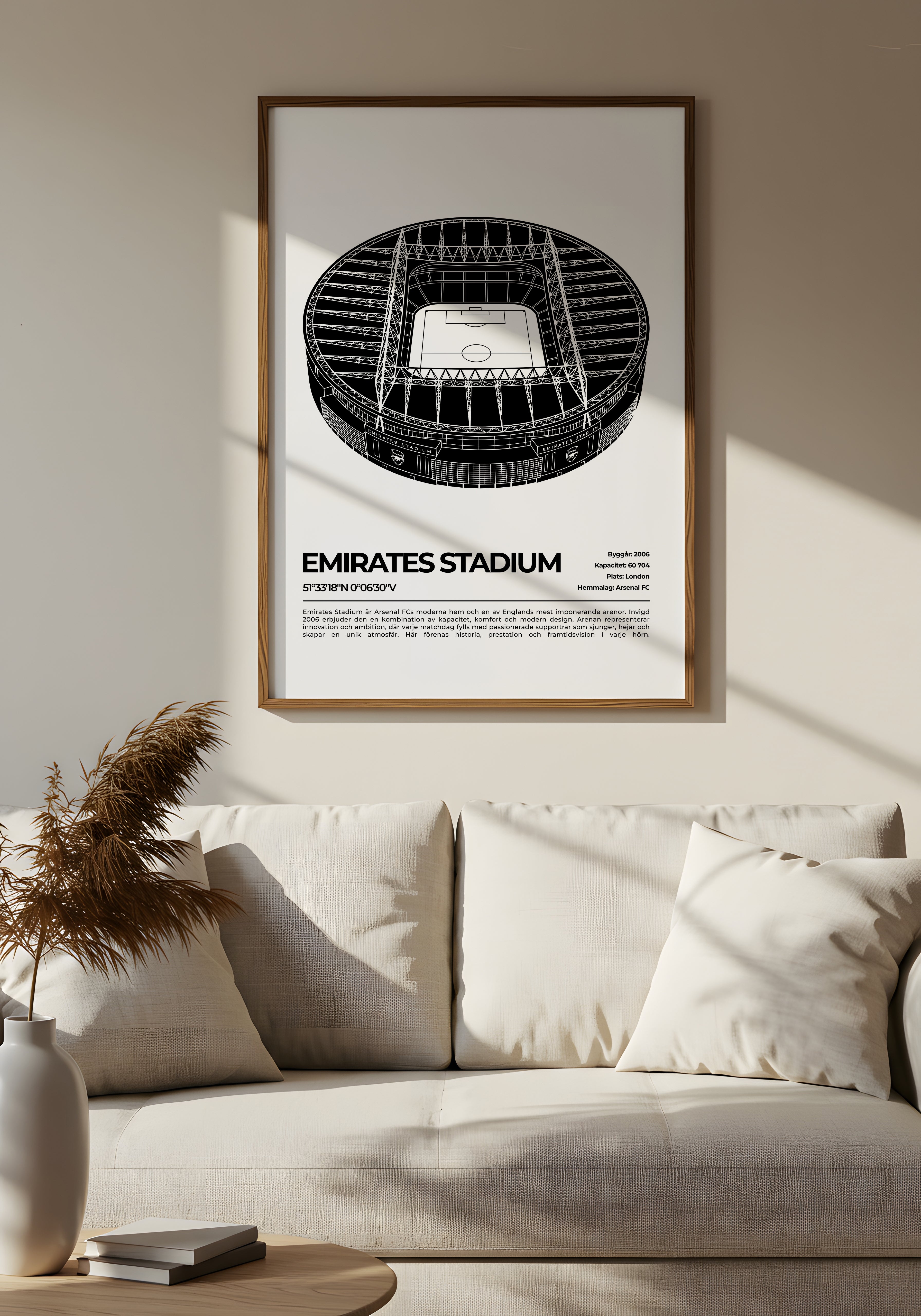 Emirates Stadium London Poster – Fotbollsarena i London (hemmaarena för Arsenal FC)