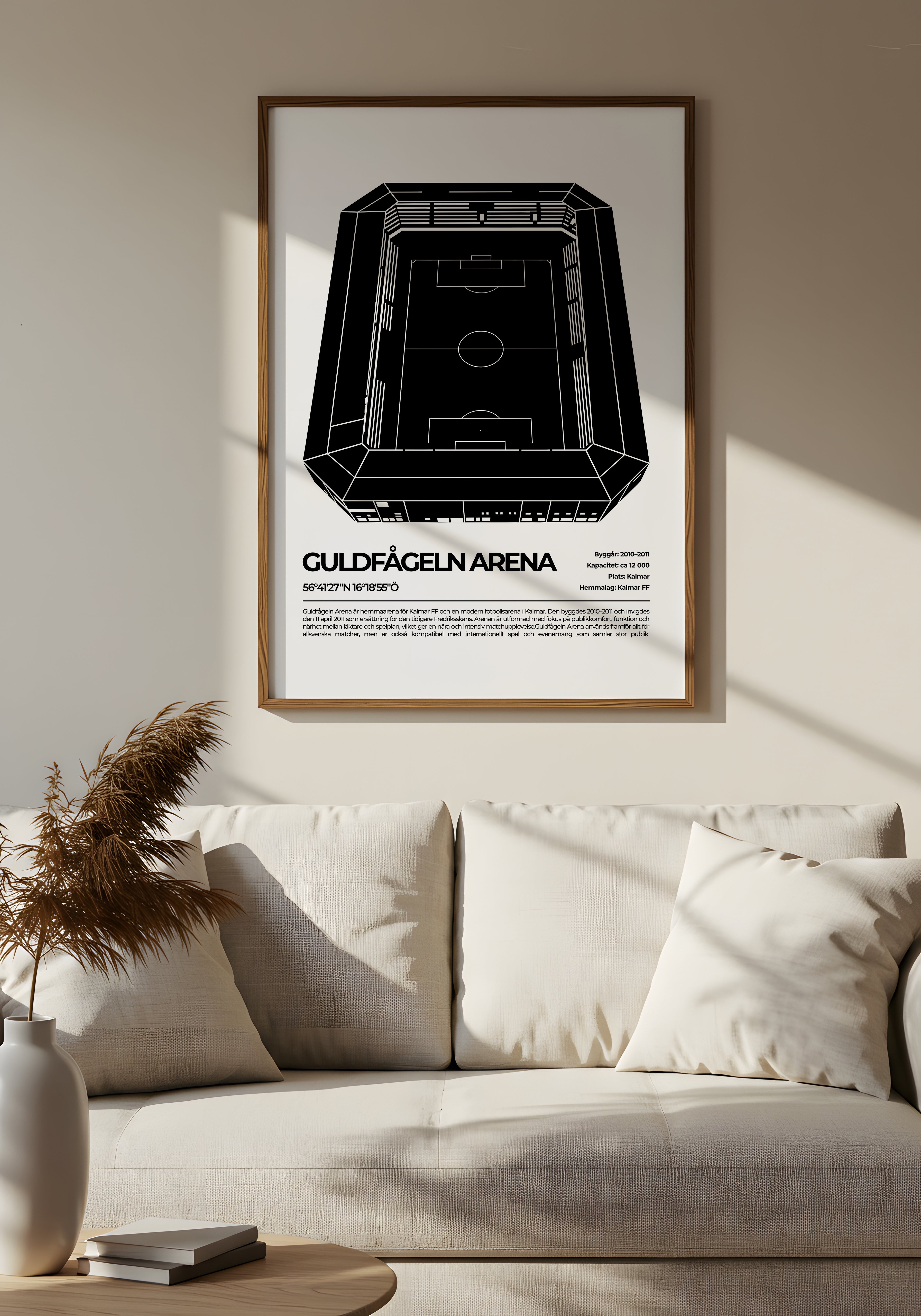 Guldfågeln Arena Kalmar Poster – Modern arena (hemmaarena för Kalmar FF)