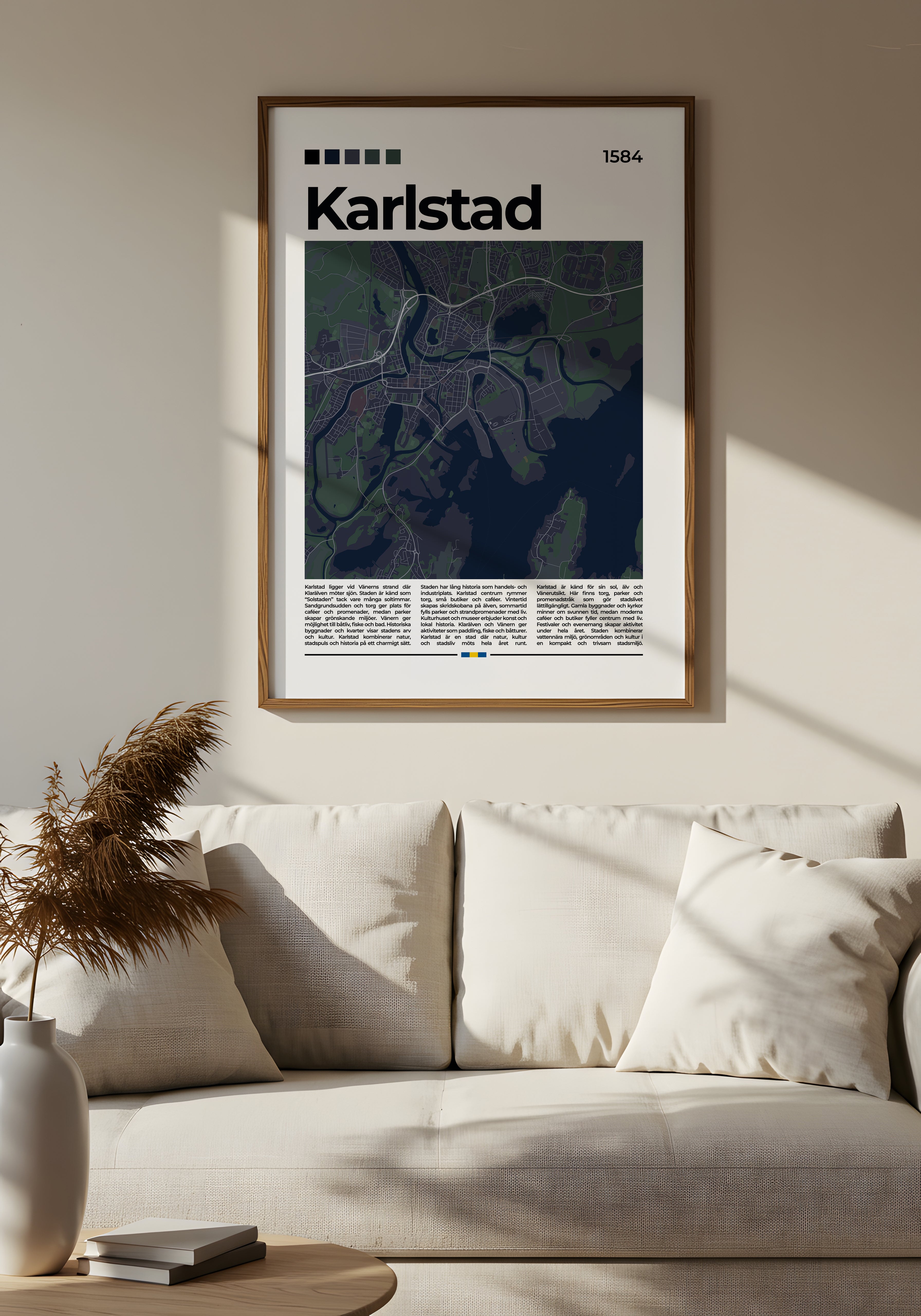 Karlstad Stadskarta Poster