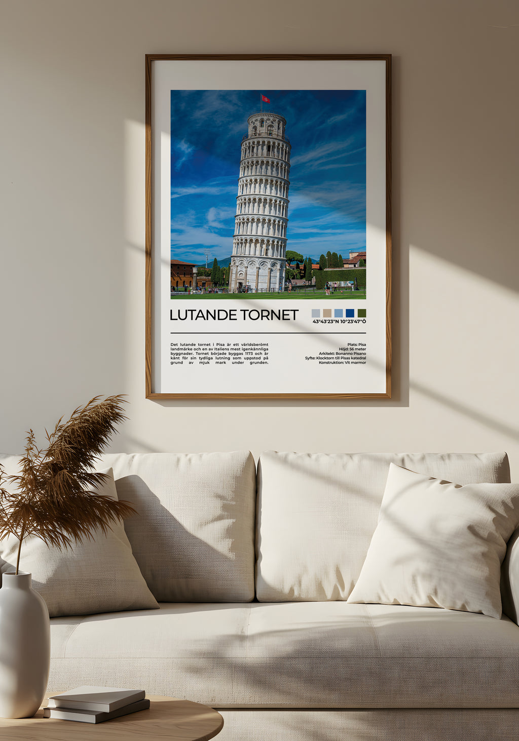 Lutande Tornet i Pisa Poster