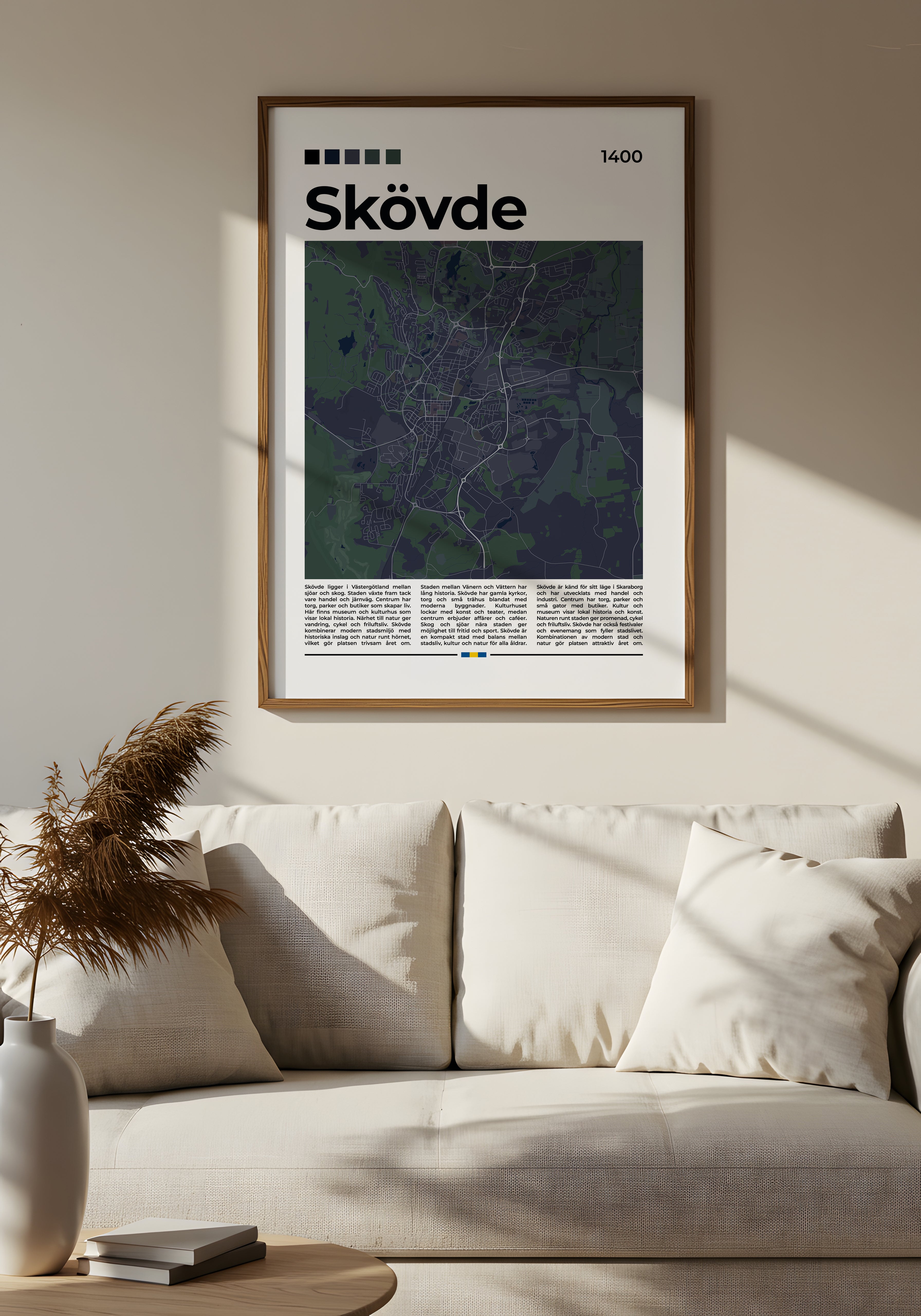 Skövde Stadskarta Poster