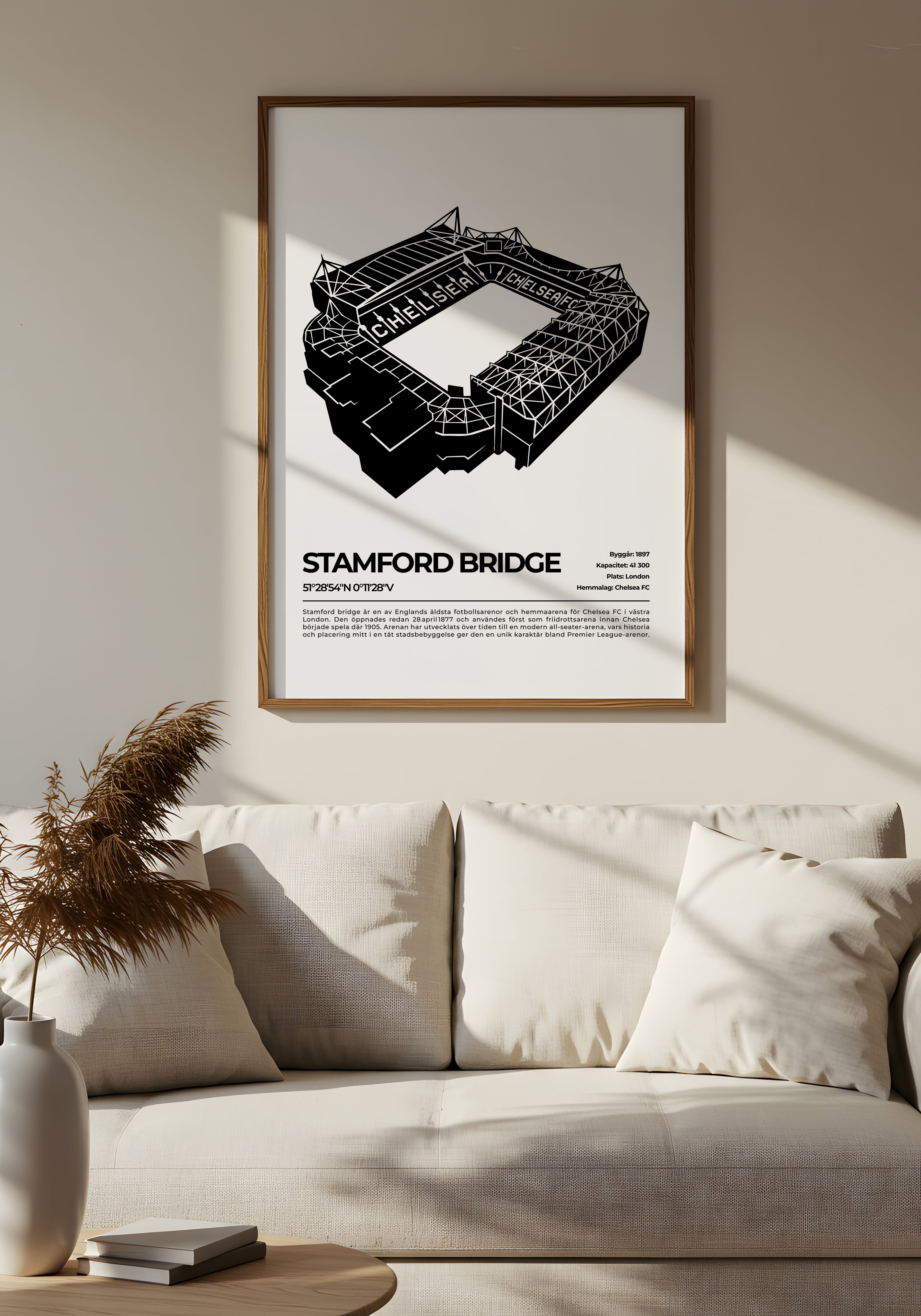 Stamford Bridge London Poster – Ikonisk arena (hemmaarena för Chelsea FC)