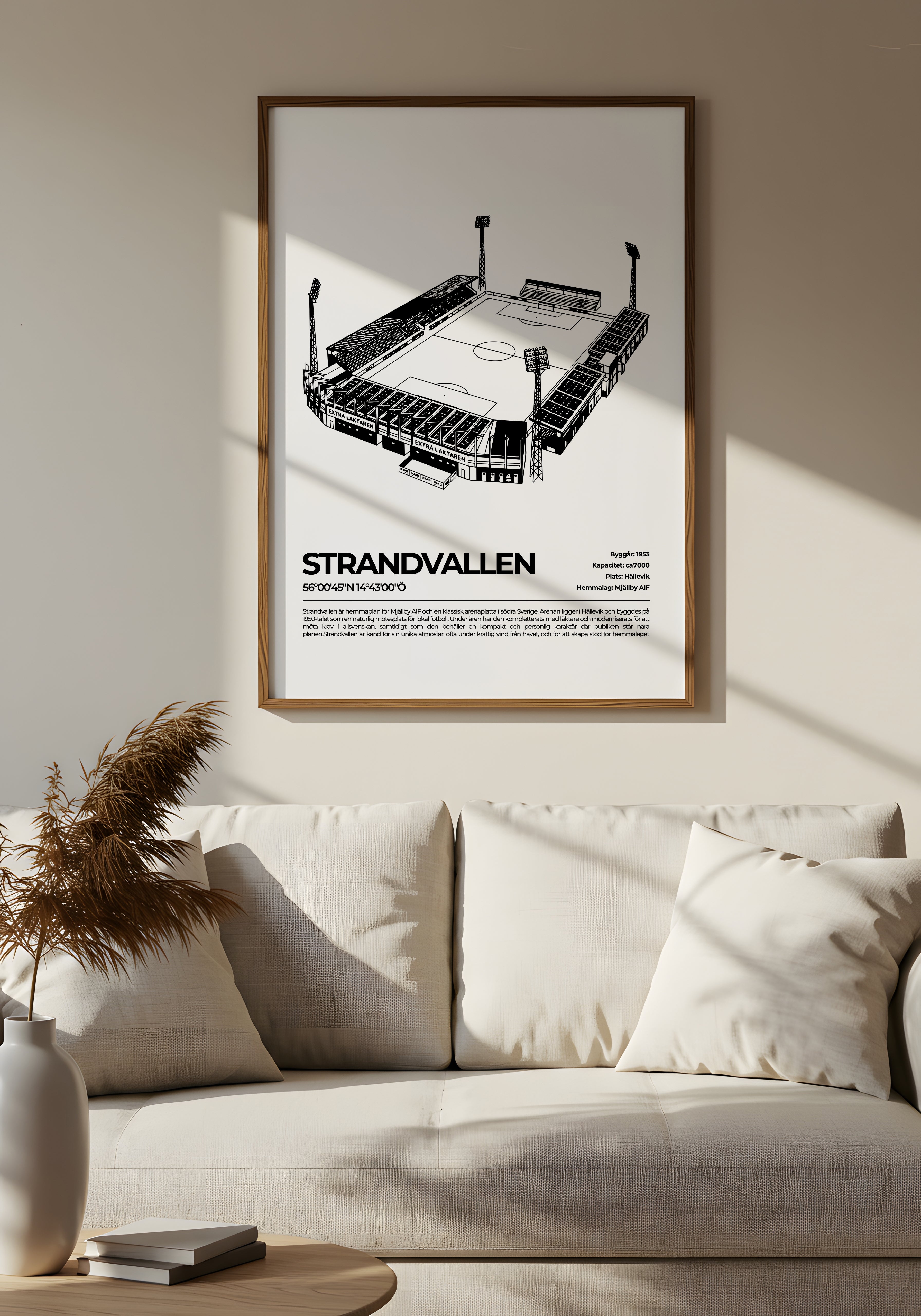 Strandvallen Hällevik Poster – Kustnära arena (hemmaarena för Mjällby AIF)