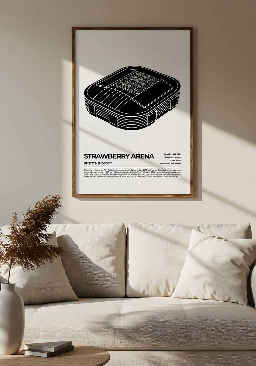 Strawberry Arena Solna Poster – Nationalarena (hemmaarena för AIK)